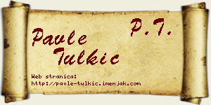 Pavle Tulkić vizit kartica